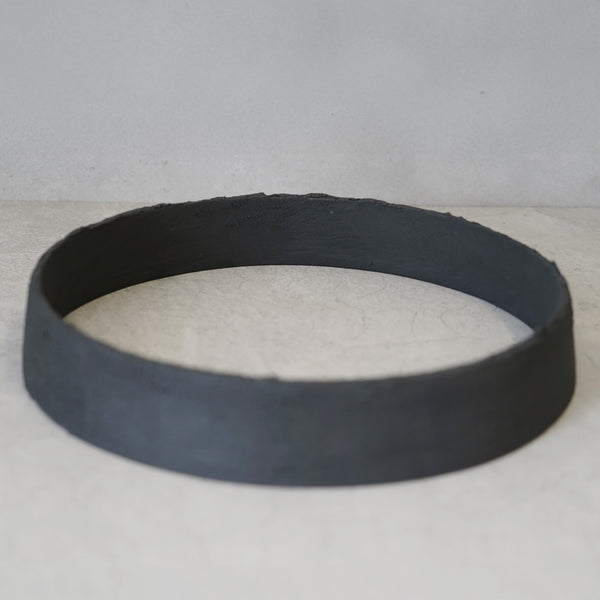 Black Textured Hoop 12/25 - Large