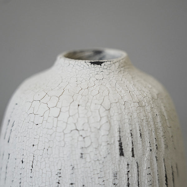 Carved Bud Vase, 12/25 — White