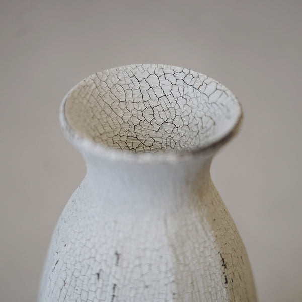 Carved Bud Vase Grey, 12/25