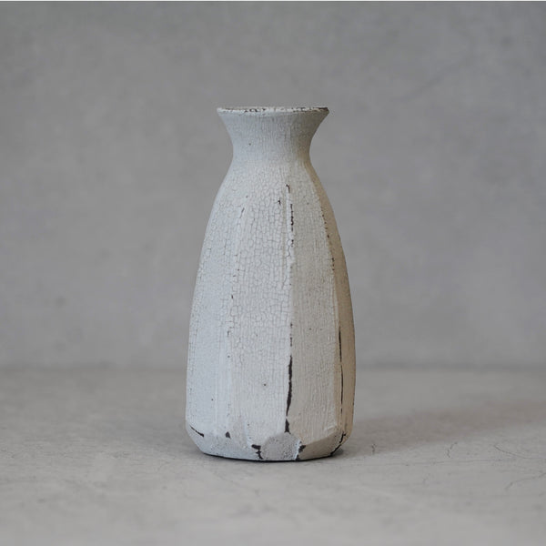 Carved Bud Vase Grey, 12/25